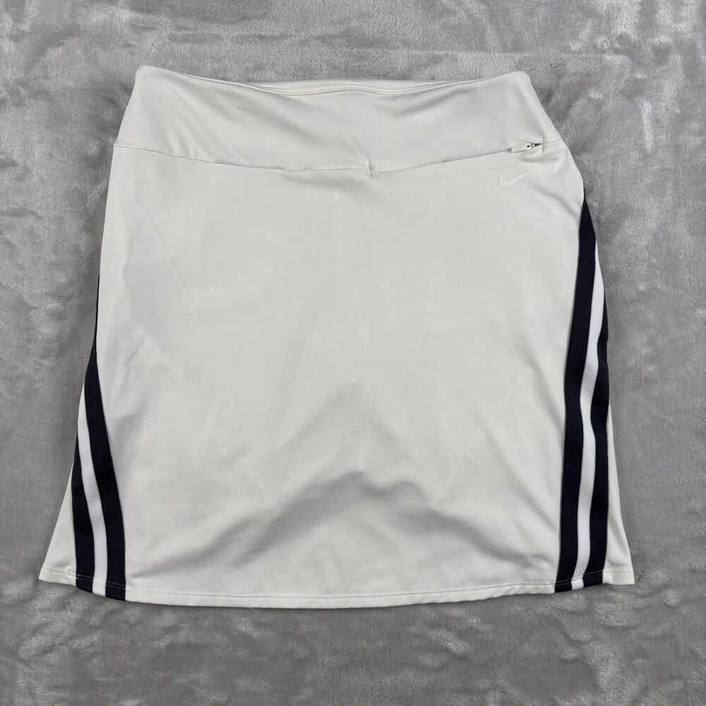 Nike Dri-FIT Skort Womens XS White Stripe Tennis Court Running Spring AV3666-133 - Picture 2 of 9